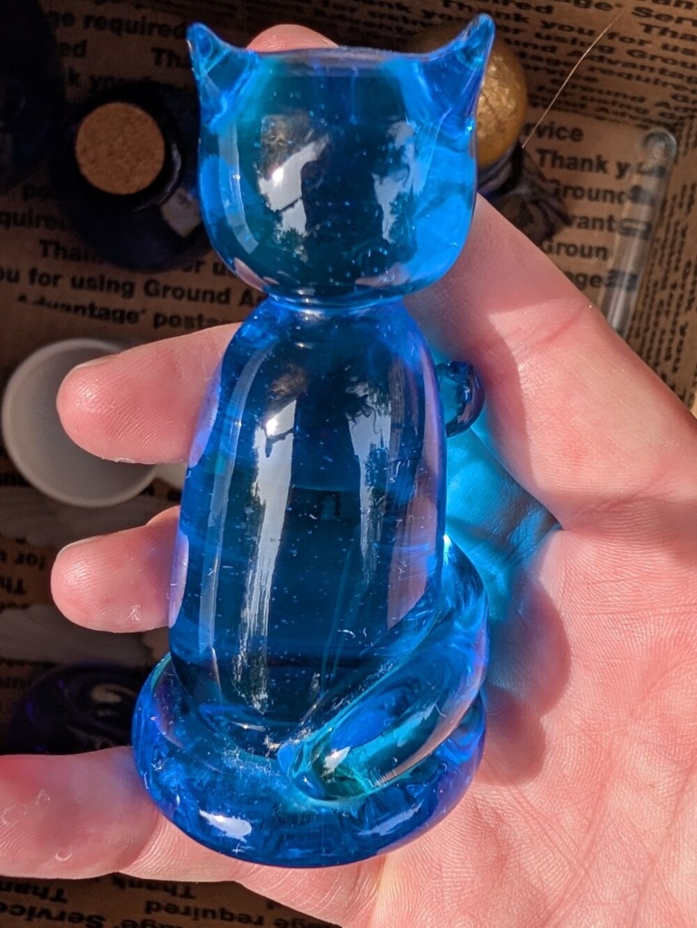 Blue Glass Cat